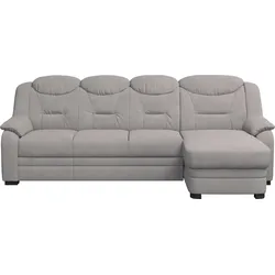 Ecksofa COTTA "Marcus L-Form", silber, B:262cm H:99cm T:162cm, 100% Polyester, Sofas, Bequemes Ecksofa in klassischem Design mit hoher Rückenlehne