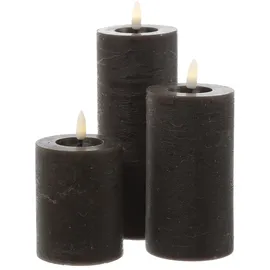 MARELIDA LED Kerze LINA 15 cm braun