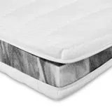 AM Qualitätsmatratzen Basic, Weiß, Textil, Uni, Füllung: Polyetherschaumkern, Rechteckig, 180x200 cm, Oeko-Tex® Standard 100, Bezug rundum abnehmbar, Schlafzimmer, Matratzen Shop, Matratzenzubehör, Topper