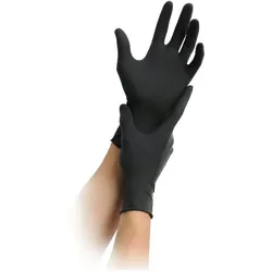 MaiMed black | 1000 Latexhandschuhe | schwarz | Gr. S | Einweghandschuhe