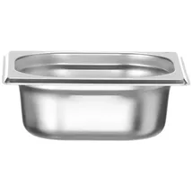 HENDI Gastronormbehälter, Temperaturbeständig von -40° bis 300°C,Heissluftöfen-Kühl-undTiefkühlschränken-ChafingDishes-BainMarie,1L,GN1/6,176x162x(H) 65mm,Edelstahl