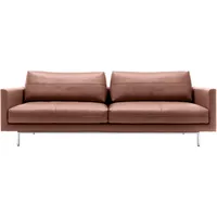 Creation BY ROLF BENZ 3,5-Sitzer CR.414, Designsofa, edles Sofa, Loungesofa, Ledersofa, klares Design, aus Leder oder Chenille, erstklassiger Sitzkomfort, legere Polsterung braun