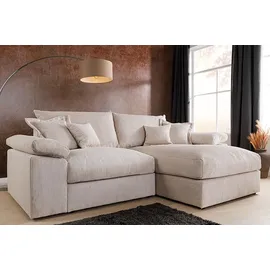 Riess-Ambiente Atmosphere XL 245 cm Cord inkl. Kissen champagner