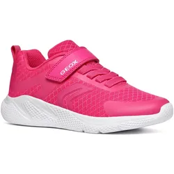 Sneaker GEOX "J SPRINTYE GIRL", Kinder, Gr. 37, pink (fuchsia), Textil, Synthetik, sportlich, Schuhe, Freizeitschuh, Schlupfschuh mit Klettverschluss