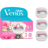 Procter & Gamble Gillette Venus Pro ComfortGlide Tropical Damen Rasierklingen mit Granatapfel Duft, 3 Ersatzklingen
