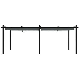 vidaXL Gartenpavillon mit ausziehbarem Dach 3 x 6 m anthrazit