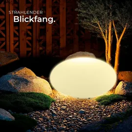 Tectake tectake® Kugelleuchte, mit LED-Beleuchtung, 12 W, inklusive Erdspieß