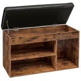 HOOBRO Schuhbank, Sitzbank mit Stauraum Schuhschrank gepolsterter Sitzkissen,