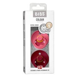 BIBS Schnuller Colour 2er Pack Ruby+Coral 0-6m