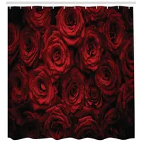 ABAKUHAUS Duschvorhang 175 x 180 cm dunkelrot