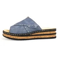 Rieker Damen Pantolette blau - Blau - 42