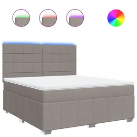 vidaXL Boxspringbett 180 x 200 cm Taupe