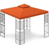 habeig Pavillon WASSERDICHT Tahiti Festzelt Pavillion 3x3m Metall inkl. Dach, (inkl. Dach und Gestell), 100% wasserdicht orange