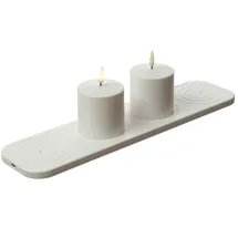 uYuni LED Kerzen 2 St. 6,8 cm weiß