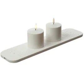 uYuni LED Kerzen 2 St. 6,8 cm weiß