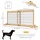 PawHut Hunde Absperrgitter Holz verstellbar 104-183 x 36 x 69 cm Braun
