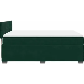 vidaXL Boxspringbett 140 x 200 cm Dunkelgrün