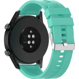 König Design Sport Ersatz Armband für Huawei Watch GT 3 46 mm Silikon Band Loop, Farbe:Blau Rose Gold - Grün
