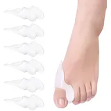 Neues 2023 6 Stück Hallux Valgus Zehenspreizer transparent Hallux Valgus Korrektur Zehenspreizer Silikon Hallux Valgus Schiene, Optimale Spreizung und natürliche Ausrichtung der Zehen, Universalgröße