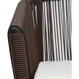 vidaXL Bistro Set mit Kissen PVC Rattan 3-tlg. braun