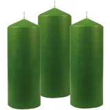 HS Candle Stumpenkerzen Ø6cm 3er Pack Hellgrün