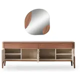 JVmoebel Sideboard 52 x 82 x 215 cm Braun