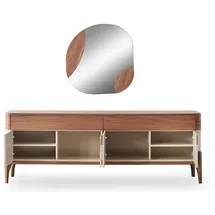 JVmoebel Sideboard 52 x 82 x 215 cm Braun