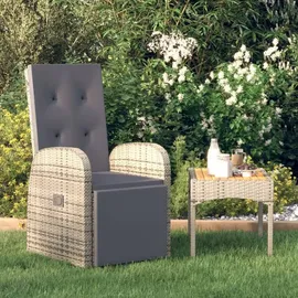 vidaXL Gartensessel 57,9 x 57,9 x 108 cm grau 1 St.