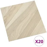 vidaXL PVC-Fliesen Selbstklebend 20 Stk. 1,86 m2 Beige Gestreift