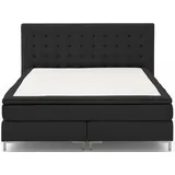Atlantic Home Collection Boxspringbett ANNI, 160x200 cm, inklusive Topper schwarz