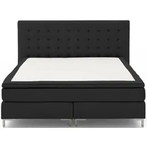 Atlantic Home Collection Boxspringbett ANNI, 160x200 cm, inklusive Topper schwarz