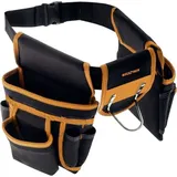 bigstren Werkzeuggürtel mit 22 Taschen + Hammerhalter – Robuster Oxford 600D Werkzeughalter mit Verstellbarem Gürtel (67–118 cm) – Profi-Montagegürtel für Handwerker, Bauarbeiter & Heimwerker