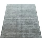 Paco Home Teppich »Glori 330«, rechteckig, Handweb, Kurzflor, 100% Viskose, handgewebt, mit leichtem Schimmer, grau