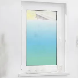 Lichtblick Fensterfolie Petrol, 1 St., blickdicht, strukturiertKlebepunkte, selbstklebend, Sichtschutz blau