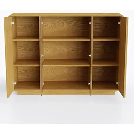 AC ANGEL CERDÁ Highboard 110 x 140 x 50 cm Walnuss / Schwarz