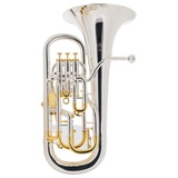 Lechgold Supreme EU-310S Euphonium - Stimmung: Bb - aus Messing - Edelstahl-Ventile - inkl. Trolley-Leichtkoffer - versilbert