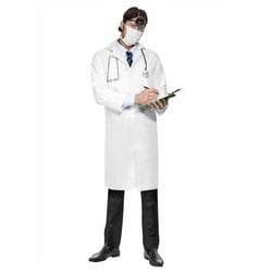 Smiffys Kostüm Arzt, Arztkittel ohne Risiken und Nebenwirkungen weiß L