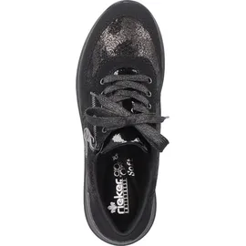 Rieker Damen N1411 Sneaker, Schwarz, 41 EU - 41