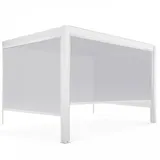 Oviala Pergola, Weiß, Metall, Rechteckig, 281x250x403 cm, Sonnen- & Sichtschutz, Pavillons & Pergolas