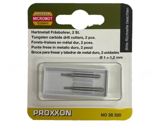 PROXXON Fräsbohrer 2 Stück 1,0+1,2mm, 28320