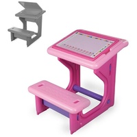 Pilsan Kinderschulbank 03410 Kindersitzgruppe, Schreibtisch und Bank, ab 3 Jahre pink