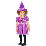 amscan - Kinderkostüm Hexe mit Kleid und Hexenhut, Paw Patrol Skye Witch, für Halloween, Karneval und Fasching, Rosa