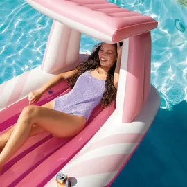 Intex Pink Paradise Boat (244x97x114cm) mit Haltegriffen und Getränkehaltern