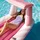 Intex Pink Paradise Boat (244x97x114cm) mit Haltegriffen und Getränkehaltern