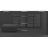 manjana möbel Sideboard Style 180 x 98,7 x 40 cm Anthrazit