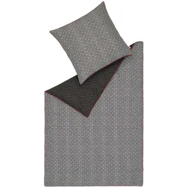 Esprit Satin Bettwäsche-Set ¦ schwarz ¦ Maße (cm): B: 155 H: 2,5