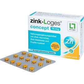 Dr. Loges zink-Loges concept 15 mg magensaftres.Tabletten