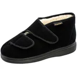 Fischer Schuhe Unisex-Klett-Hausstiefel für Herren, schwarz, Gr. 48 EU