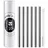 Buddy ́s Bar Buddy ́s Bar", schwarz, B:0,8cm H:21,5cm L:0,8cm T:0,8cm Ø:0,8cm, Edelstahl, Küchenhelfer-Sets, wiederverwendbar, 6 Strohhalme + Reinigungsbürste, Gunmetal-Look