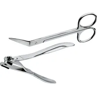 MedoVital Badebürste Fußnagelschere und -clipper im 2er-Set, Uni grau|silberfarben
